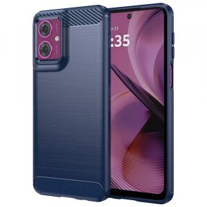 Husa pentru Motorola Moto G55, Techsuit, Carbon, Albastra