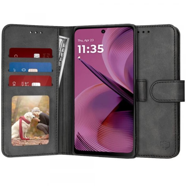 Husa pentru Motorola Moto G55, Techsuit, Diary Book, Neagra
