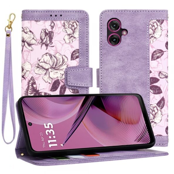 Husa pentru Motorola Moto G55, Techsuit, FlipCraft, Mov