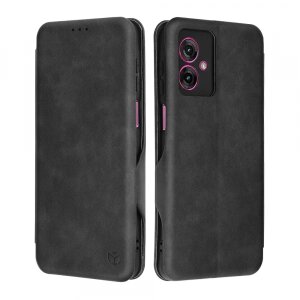Husa pentru Motorola Moto G55, Techsuit, Safe Wallet Plus, Neagra