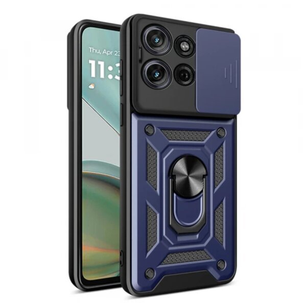 Husa pentru Motorola Moto G75, Techsuit, CamShield, Albastra