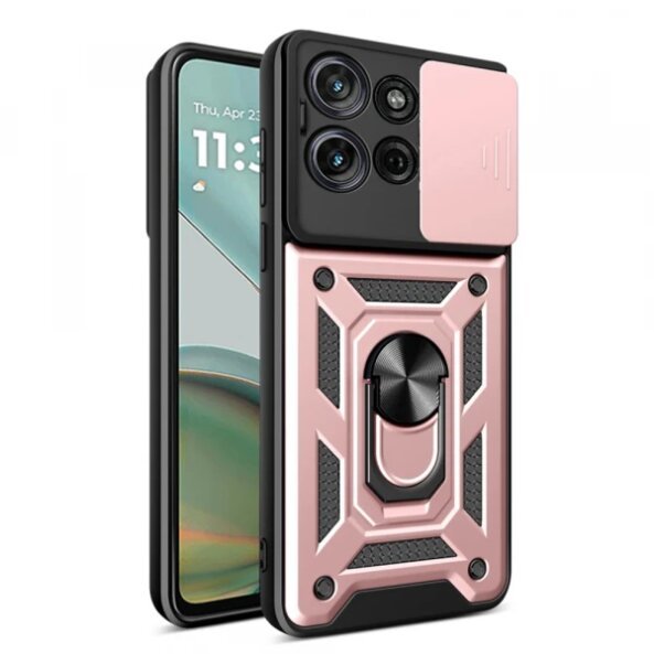 Husa pentru Motorola Moto G75, Techsuit, CamShield, Roz