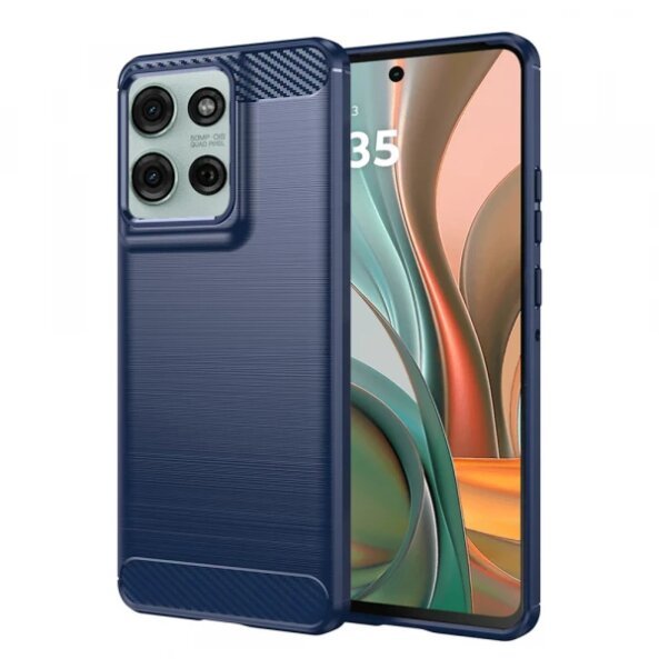 Husa pentru Motorola Moto G75, Techsuit, Carbon, Albastra