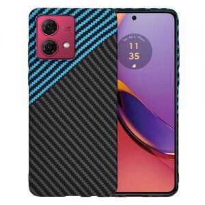 Husa pentru Motorola Moto G84, Techsuit, Carbonite FiberShell, Albastra