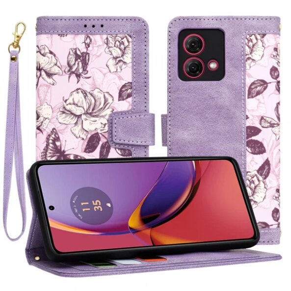 Husa pentru Motorola Moto G84, Techsuit, FlipCraft, Mov