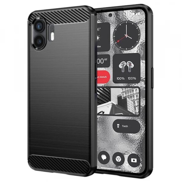 Husa pentru Nothing Phone (2), Techsuit, Carbon, Neagra
