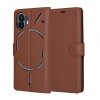 Husa pentru Nothing Phone (2), Techsuit, Leather Folio, Maro