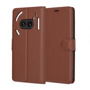 Husa pentru Nothing Phone (2a) Plus / Phone (2a), Techsuit, Leather Folio, Maro
