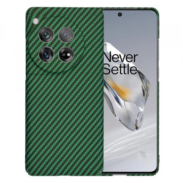 Husa pentru OnePlus 12, Techsuit, Carbonite FiberShell, Verde