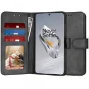 Husa pentru OnePlus 12, Techsuit, Diary Book, Neagra