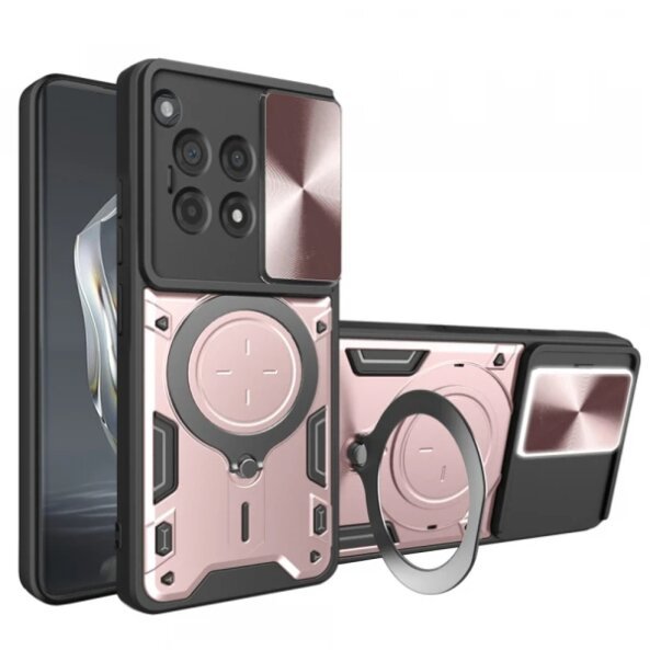 Husa pentru OnePlus 12R, Techsuit, CamGuard Pro, Roz Aurie
