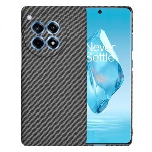 Husa pentru OnePlus 12R, Techsuit, Carbonite FiberShell, Neagra