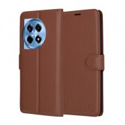 Husa pentru OnePlus 12R, Techsuit, Leather Folio, Maro