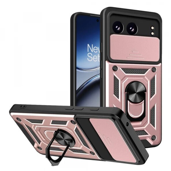 Husa pentru OnePlus Nord 4, Techsuit, CamShield, Roz