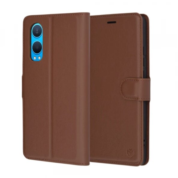 Husa pentru OnePlus Nord CE4 Lite, Techsuit, Leather Folio, Maro