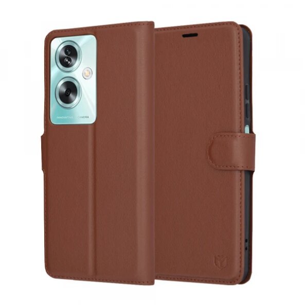 Husa pentru OnePlus Nord N30 SE / Oppo A79, Techsuit, Leather Folio, Maro