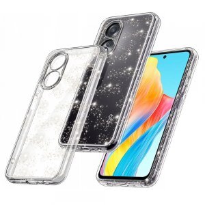 Husa pentru Oppo A58 4G, Techsuit, SparkleSkin, Transparenta