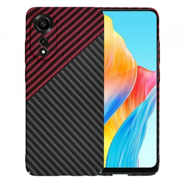 Husa pentru Oppo A78 4G, Techsuit, Carbonite FiberShell Vortex, Rosie