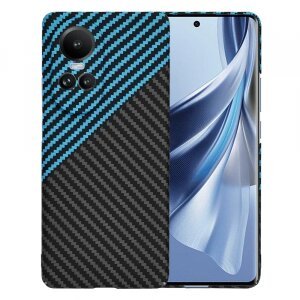 Husa pentru Oppo Reno10 / Reno10 Pro, Techsuit, Carbonite FiberShell, Bleu