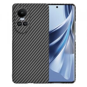 Husa pentru Oppo Reno10 / Reno10 Pro, Techsuit, Carbonite FiberShell, Neagra