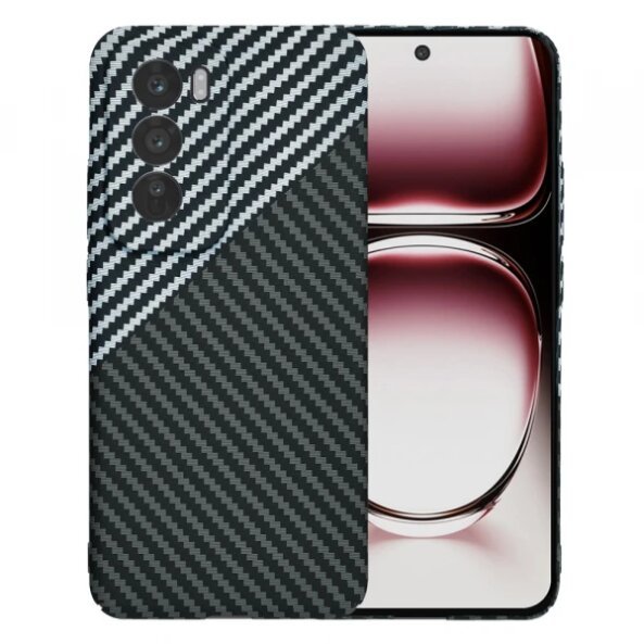 Husa pentru Oppo Reno12 Pro, Techsuit, Carbonite FiberShell, Gri