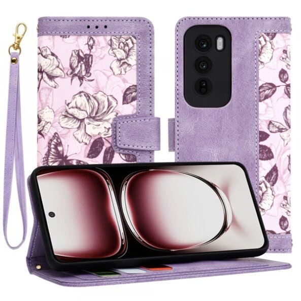 Husa pentru Oppo Reno12 Pro, Techsuit, FlipCraft, Mov