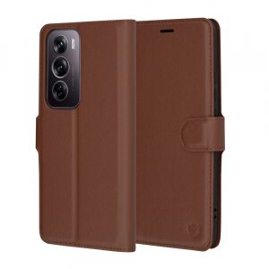 Husa pentru Oppo Reno12 Pro, Techsuit, Leather Folio, Maro