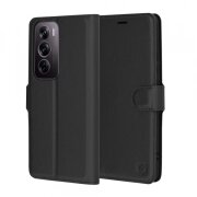 Husa pentru Oppo Reno12 Pro, Techsuit, Leather Folio, Neagra