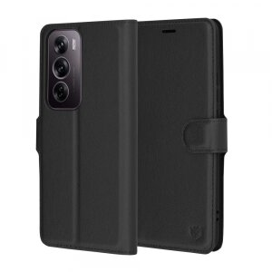 Husa pentru Oppo Reno12 Pro, Techsuit, Leather Folio, Neagra