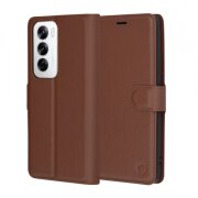 Husa pentru Oppo Reno12, Techsuit, Leather Folio, Maro