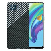 Husa pentru Oppo Reno4 Lite, Techsuit, Carbonite FiberShell, Gri