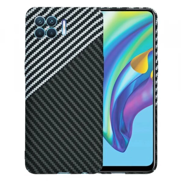 Husa pentru Oppo Reno4 Lite, Techsuit, Carbonite FiberShell, Gri