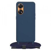 Husa pentru Oppo Reno8 T, Techsuit, Crossbody Lanyard, Albastra