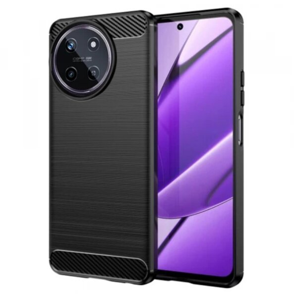 Husa pentru Realme 11 4G, Techsuit, Carbon, Neagra
