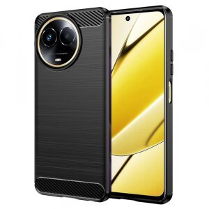 Husa pentru Realme 11 5G, Techsuit, Carbon, Neagra