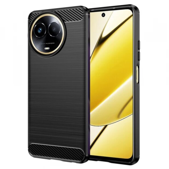 Husa pentru Realme 11 5G, Techsuit, Carbon, Neagra