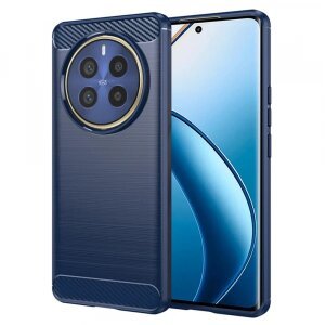Husa pentru Realme 12 Pro / 12 Pro+, Techsuit, Carbon, Albastra