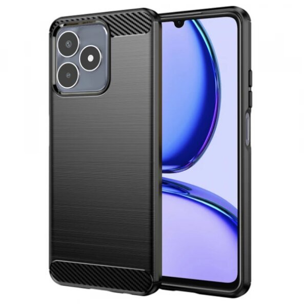 Husa pentru Realme C53, Techsuit, Carbon, Neagra