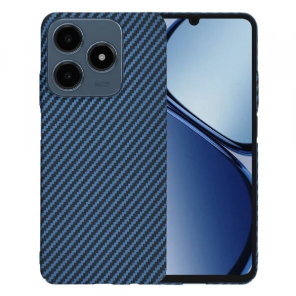 Husa pentru Realme C63 / C61, Techsuit, Carbonite FiberShell, Turcoaz