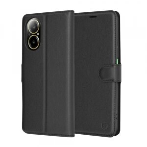 Husa pentru Realme C67 4G, Techsuit, Leather Folio, Neagra