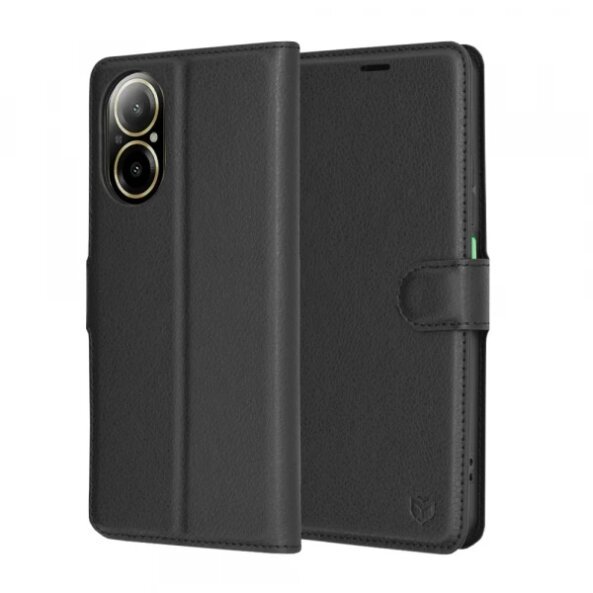 Husa pentru Realme C67 4G, Techsuit, Leather Folio, Neagra