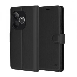 Husa pentru Realme GT 6T / GT 6, Techsuit, Leather Folio, Neagra