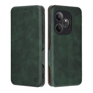 Husa pentru Realme GT 6T / GT 6, Techsuit, Safe Wallet Plus, Verde