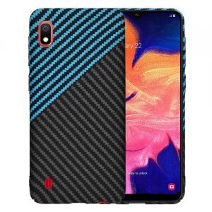 Husa pentru Samsung Galaxy A10 A105, Techsuit, Carbonite FiberShell, Bleu