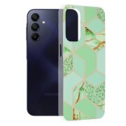 Husa pentru Samsung Galaxy A15 5G A156 / A15 A155, Techsuit, Marble, Verde