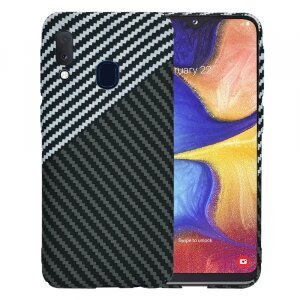 Husa pentru Samsung Galaxy A20e A202, Techsuit, Carbonite FiberShell, Gri
