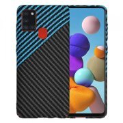 Husa pentru Samsung Galaxy A21s A217, Techsuit, Carbonite FiberShell, Bleu