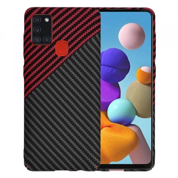 Husa pentru Samsung Galaxy A21s A217, Techsuit, Carbonite FiberShell Vortex, Rosie