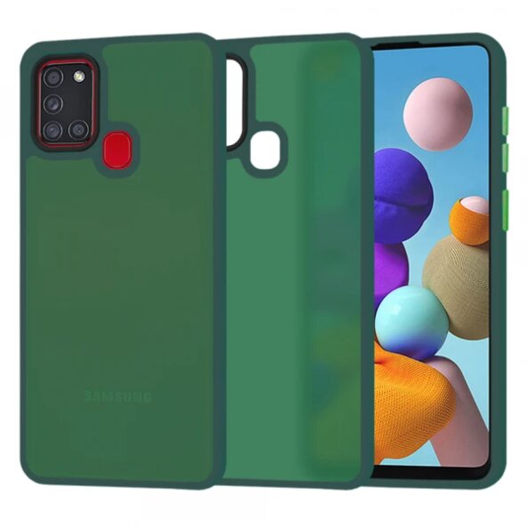 Husa pentru Samsung Galaxy A21s A217, Techsuit, HaloFrost, Verde