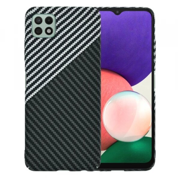 Husa pentru Samsung Galaxy A22 5G A226, Techsuit, Carbonite FiberShell, Gri